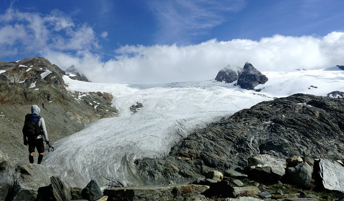 Face au glacier du Ruitor