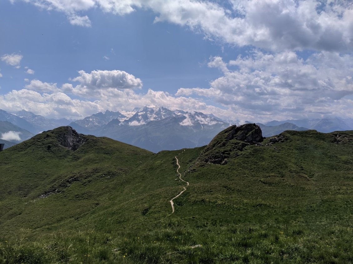 J63 - Massif du Mont Blanc dans la montée vers Pierre Avoi.