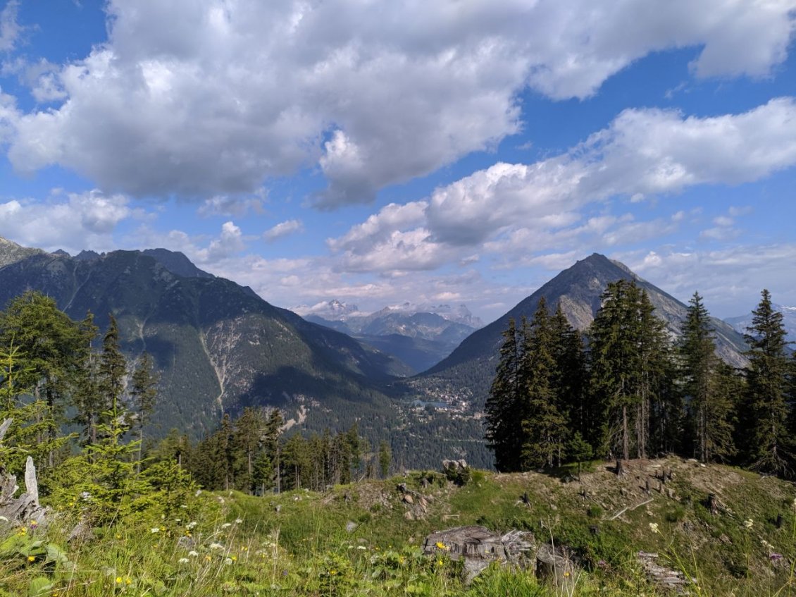 J55 - Bivouac au-dessus d'Orsière avec vue sur Champex.