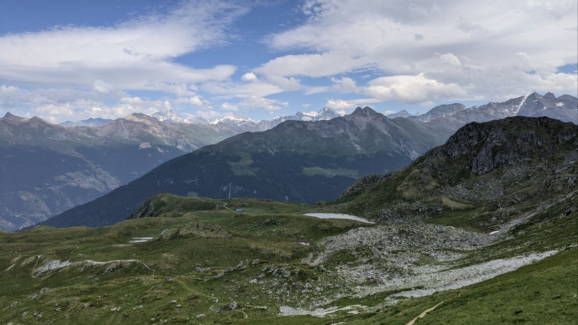 J64 - Sous le Mont Rouge, avant une longue et belle descente jusqu'à la rivière Dixence.