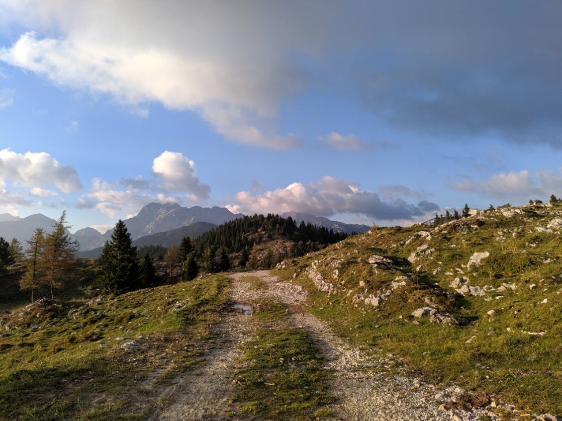 J135 - Fin de journée à Velika Planina, les couleurs sont incroyables.