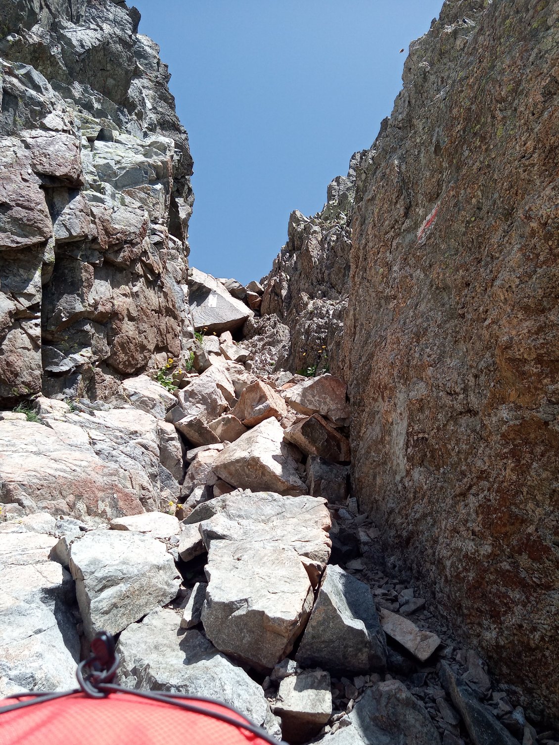 Passage d'escalade du port du Lavedan ( en haut)