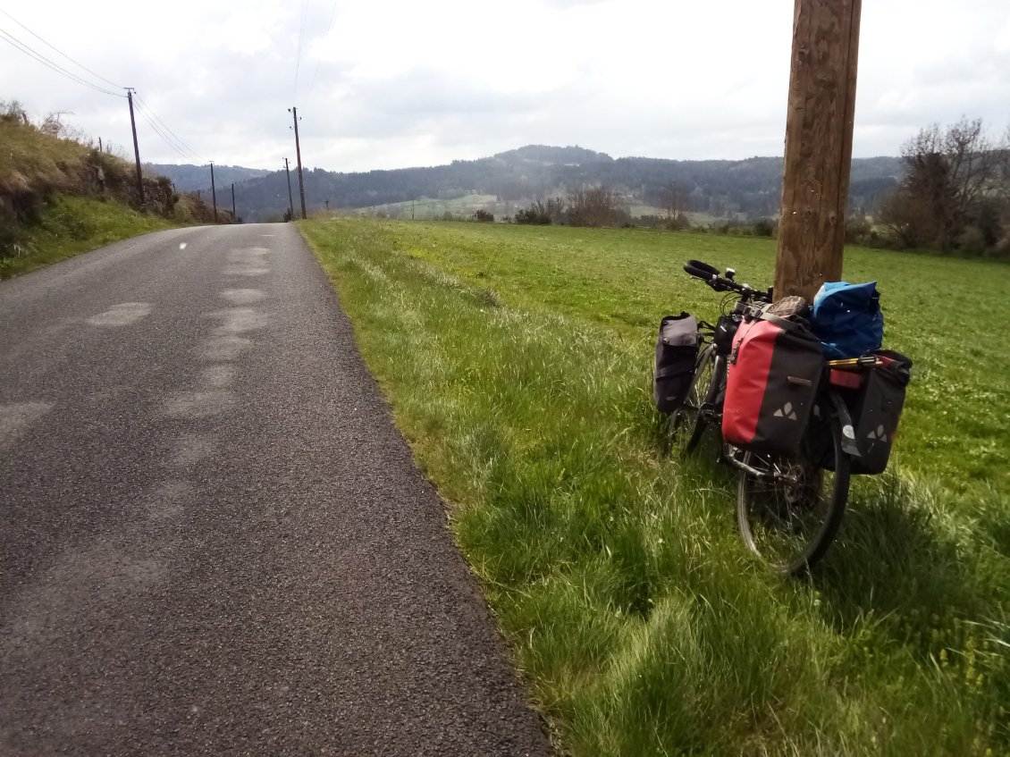 Une petite pause glou glou contre un poteau.