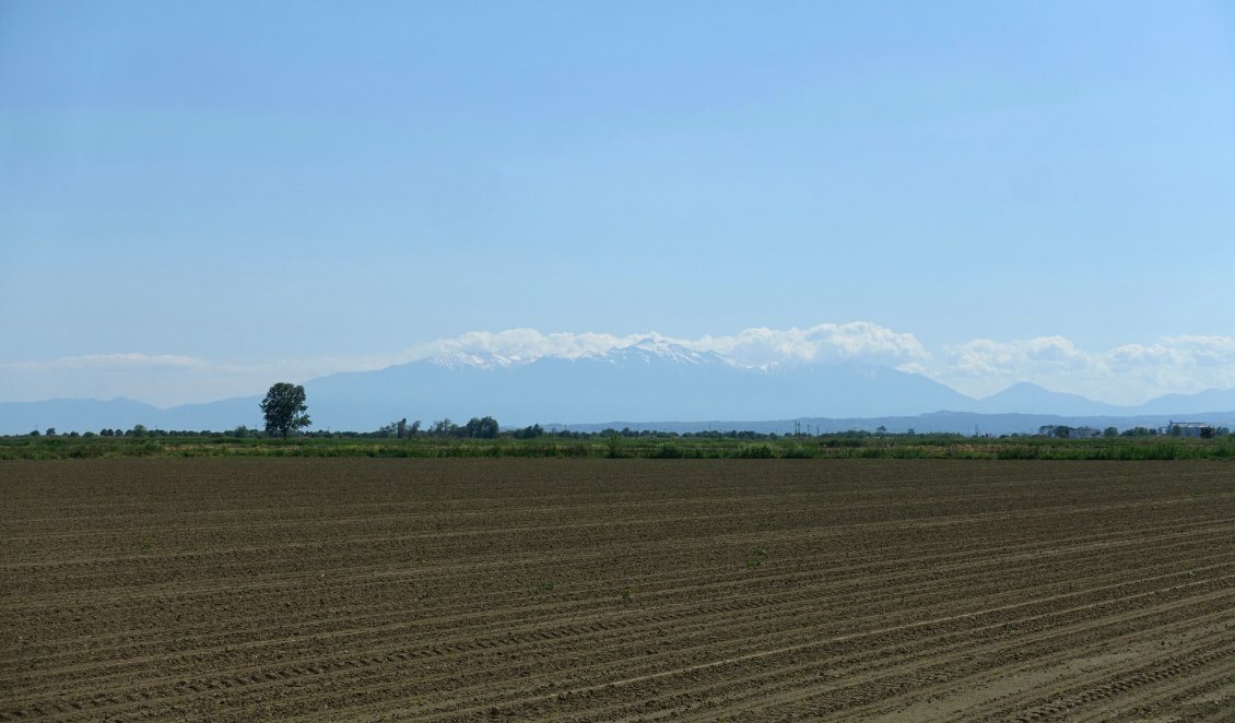 Chaque jour, je vois le mont Olympe se dresser au loin, imposant et majestueux, avec ses sommets encore enneigés. C'est mon cap, ma direction.