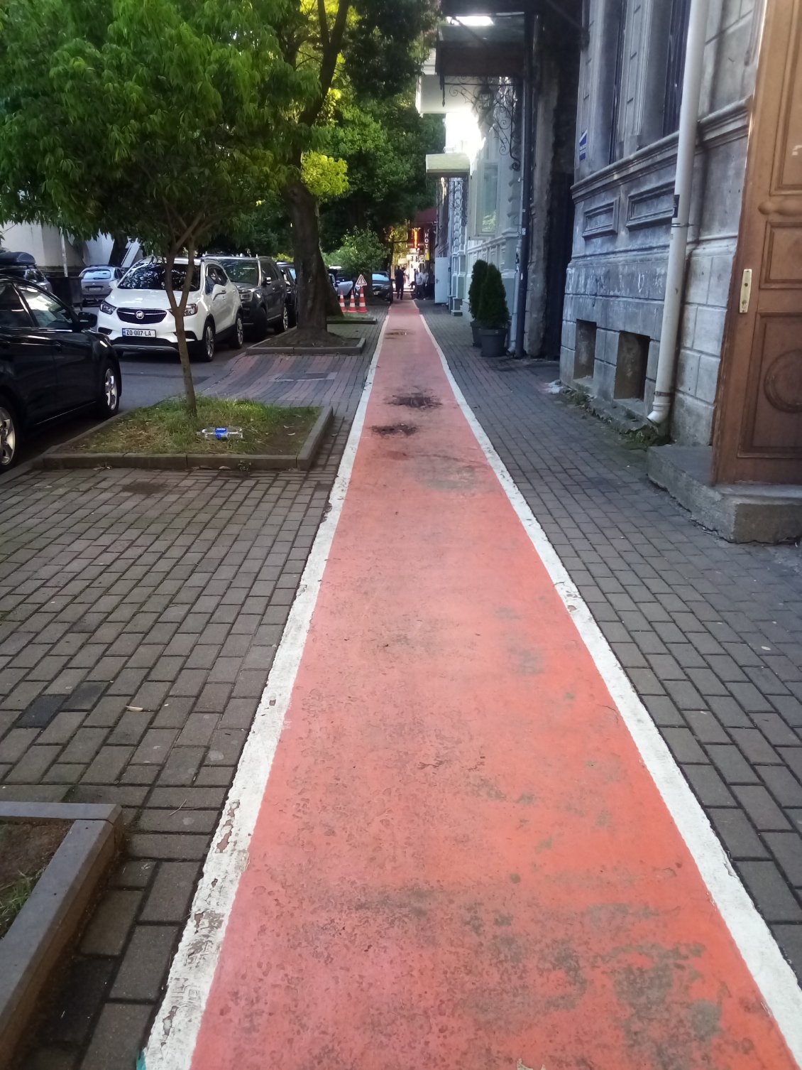 Piste cyclable dans les artères principales.