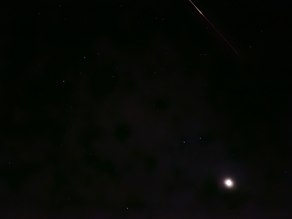 Toujours pas d'aurore, mais une belle étoile filante depuis le garden.