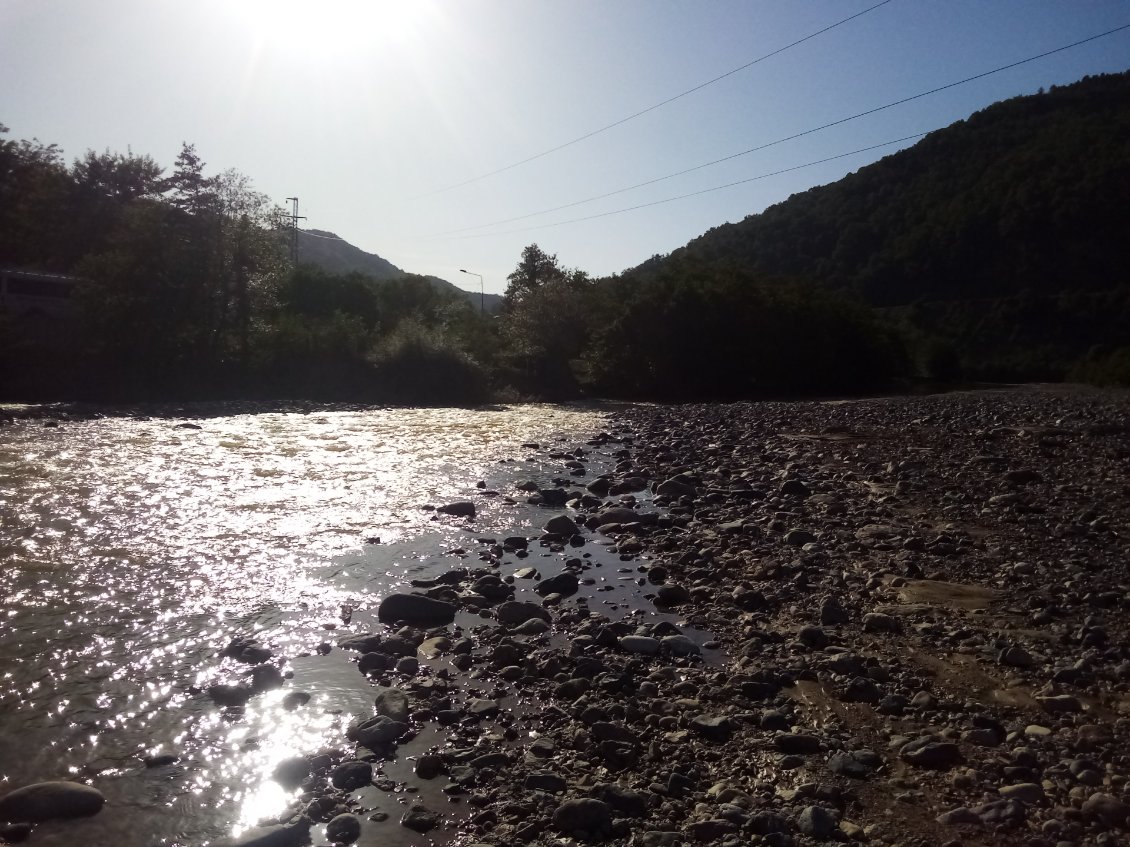 Au bord de l'eau.