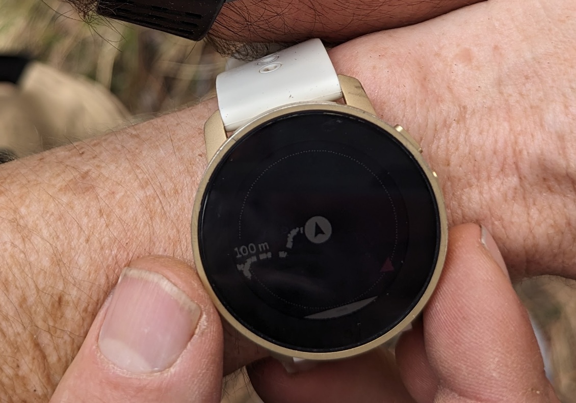 Le mode petit poucet, sans fond de carte de la Suunto 9 Peak Pro