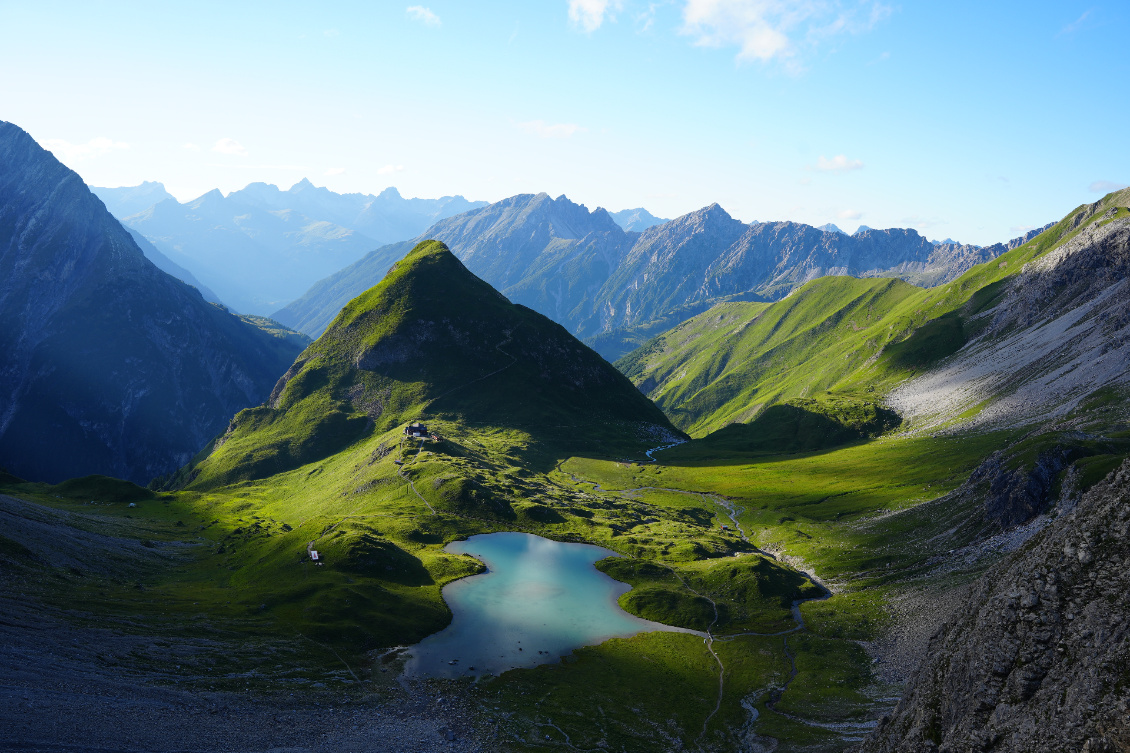 Contrastes. Paysage coup de coeur de ma traversée ! (Unterer Seewise, Alpes de Lechtal, Autriche).