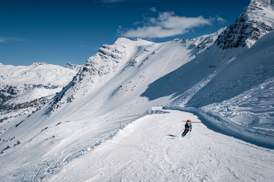 Sur les pistes de Vars, plus sûres par risque 4/5.