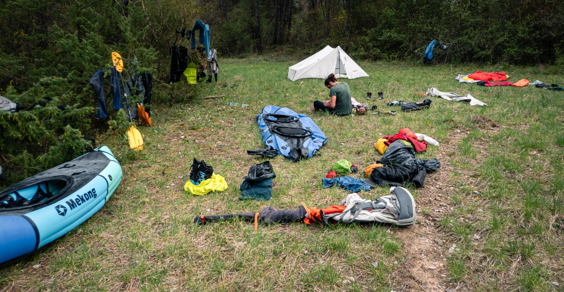 Bivouac tout confort, températures douces, baignade dans le Var... ça change des nuits alpines !