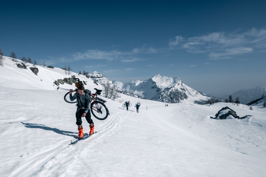 Vélo+ski dans les Alpes du sud