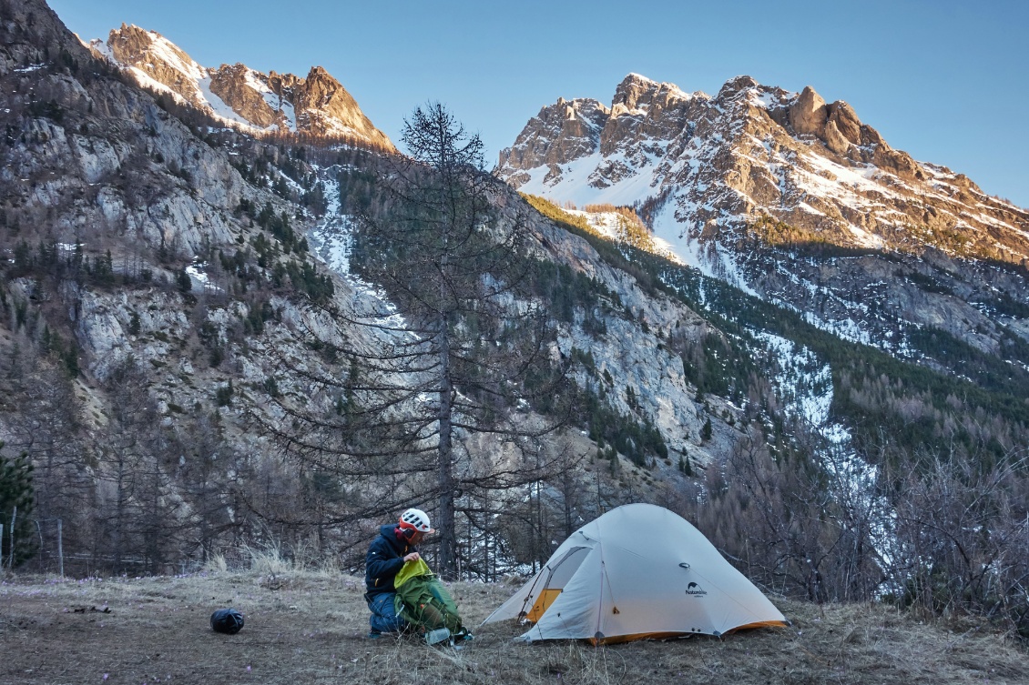 Bivouac au températures bien négatives.