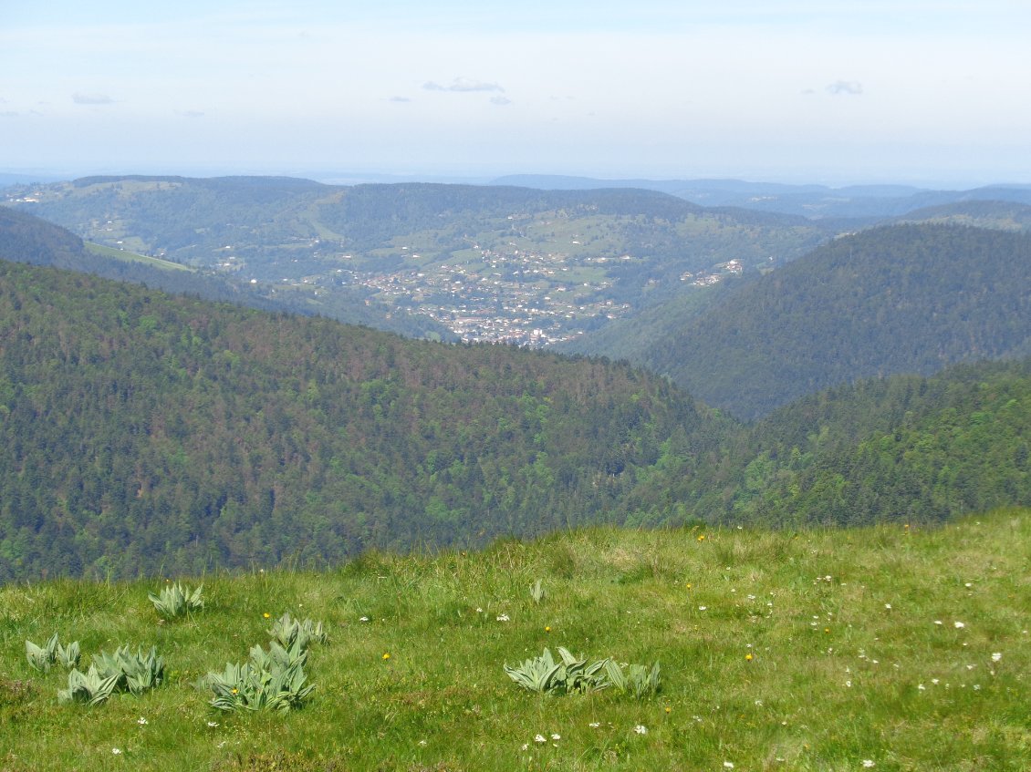 Vue sur la vallée depuis les crêtes.