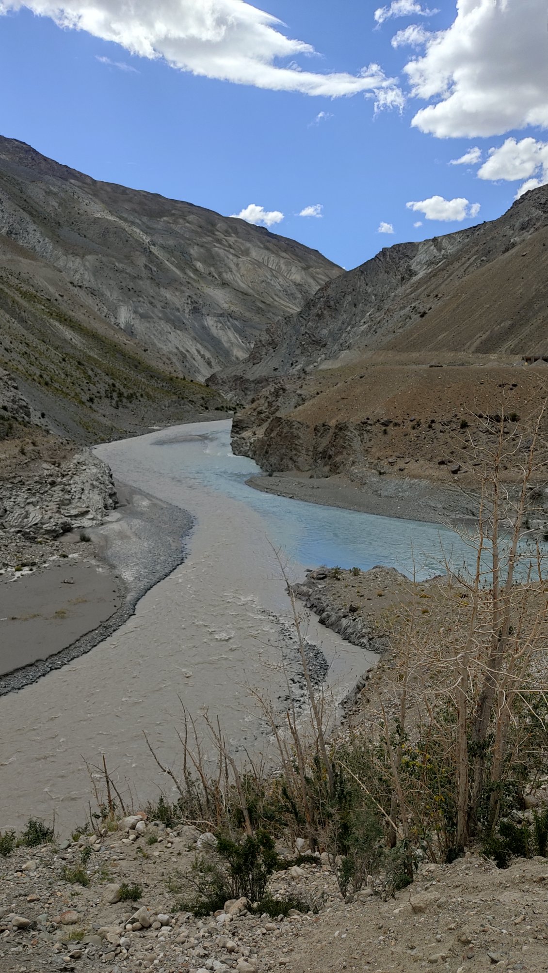 Confluent entre les rivières Kargiakh et Tsarap