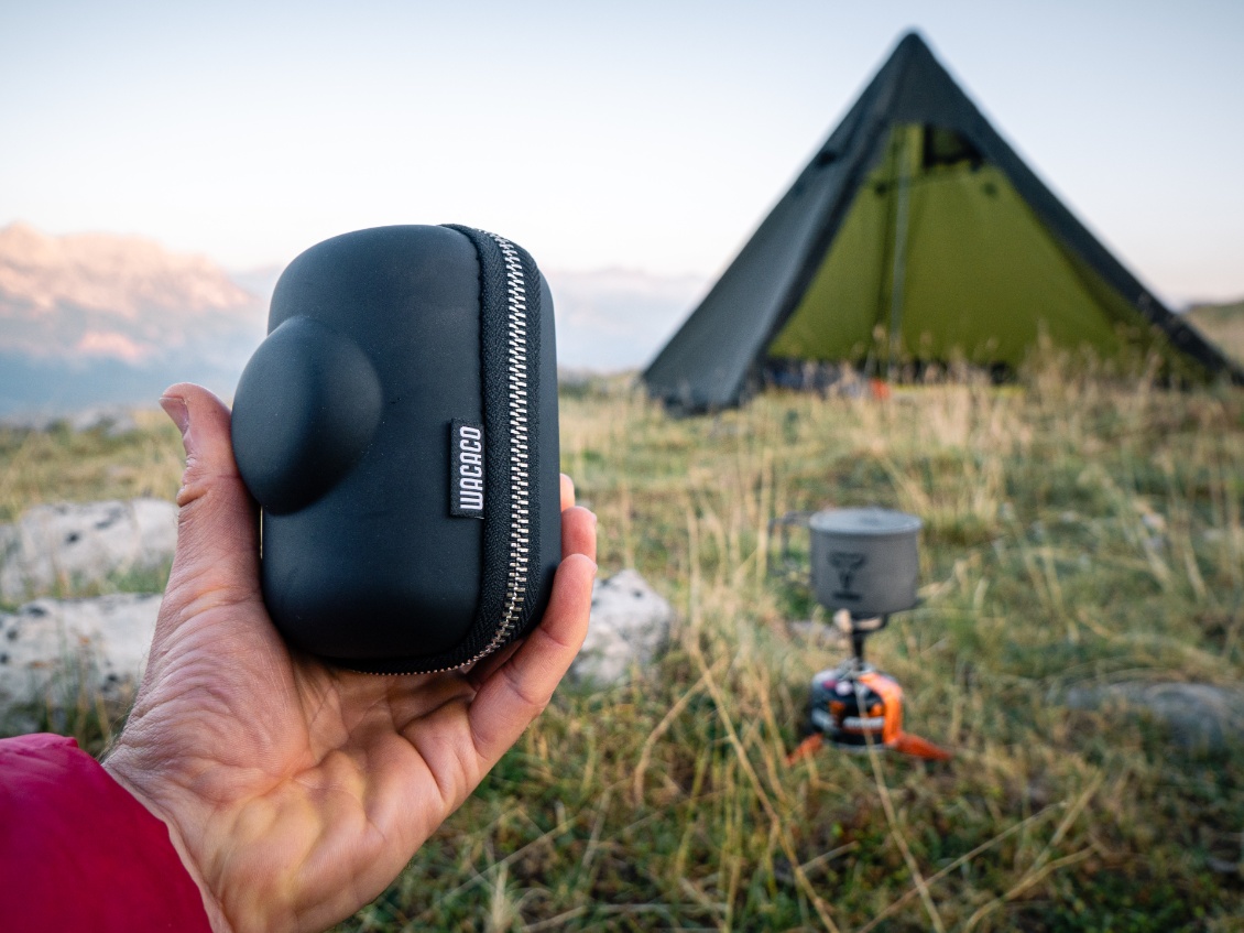 Plutôt compact pour un expresso au bivouac !