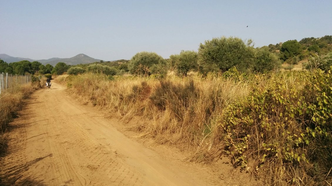 Chemin entre les barrages de San Juan et d'El Burguillo