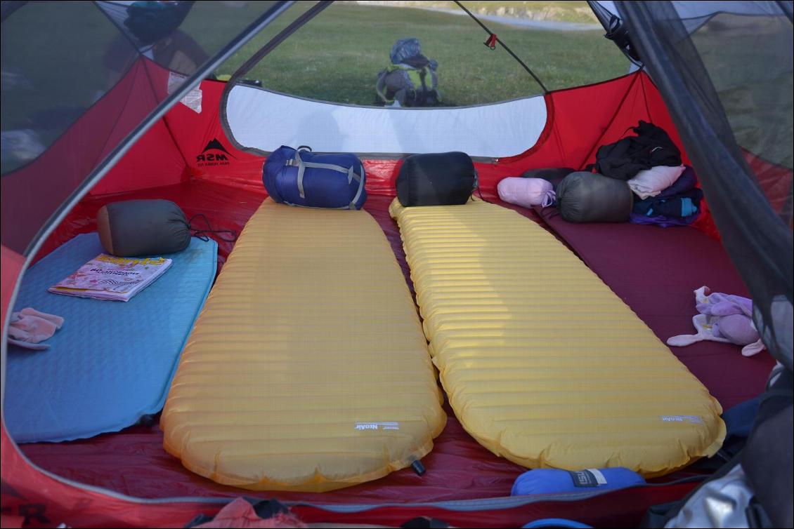 Les 4 matelas de sol côte à côte