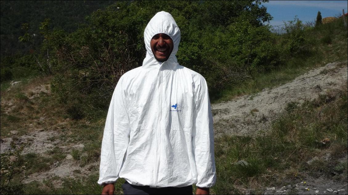 Veste Raidlight en tyvek