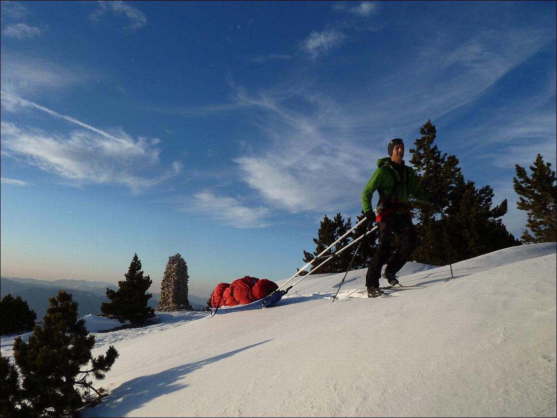 Ski pulka vers Glandasse (Vercors)