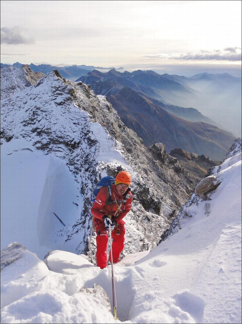 Sur les arêtes escarpées du Dodtour, le matériel ultraléger est bienvenu (photo Dod)