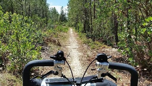 Les Landes à vélo pliant et packraft