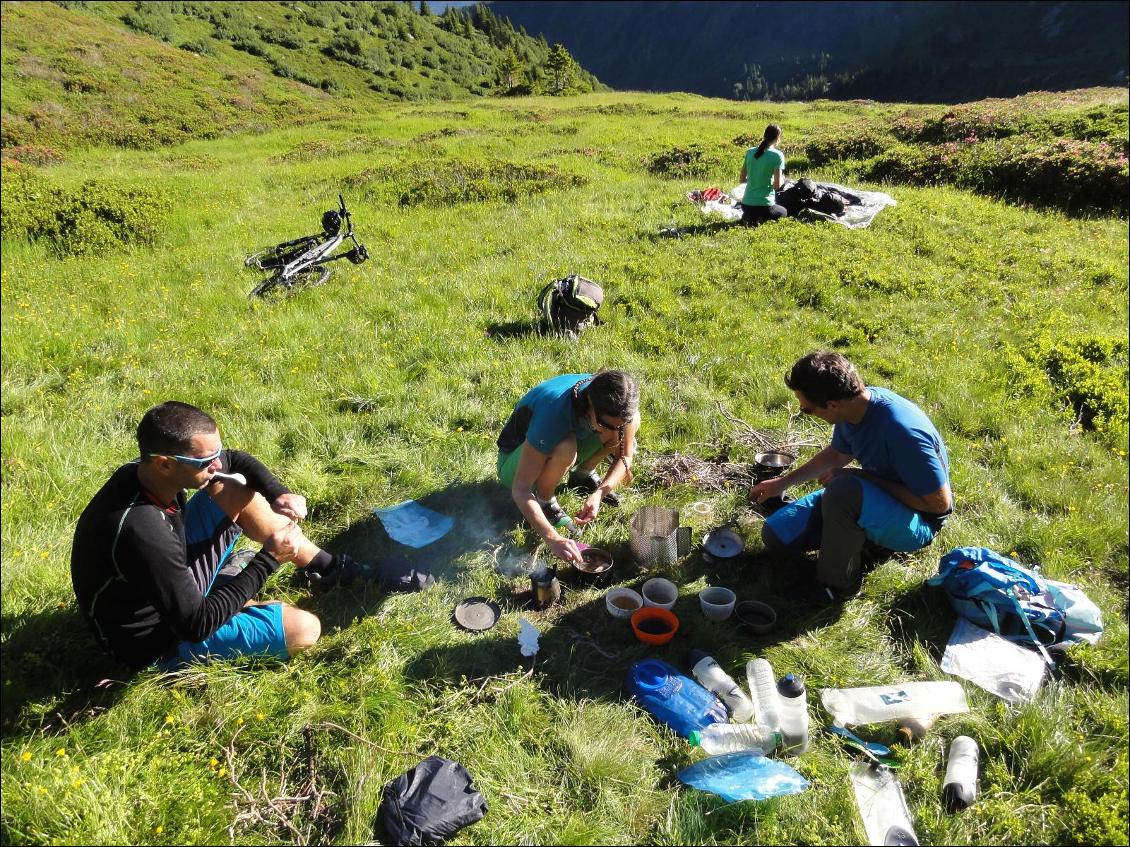 VTT BUL, bivouac sous le glacier de Bionnassay