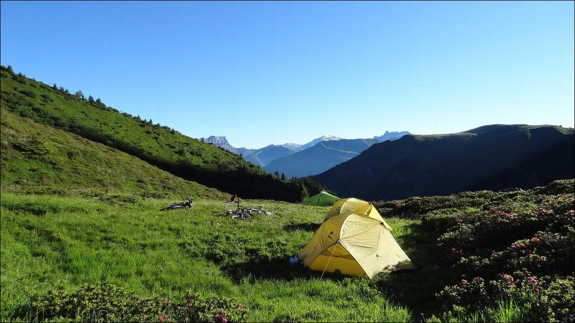 VTT BUL, bivouac sous le glacier de Bionnassay