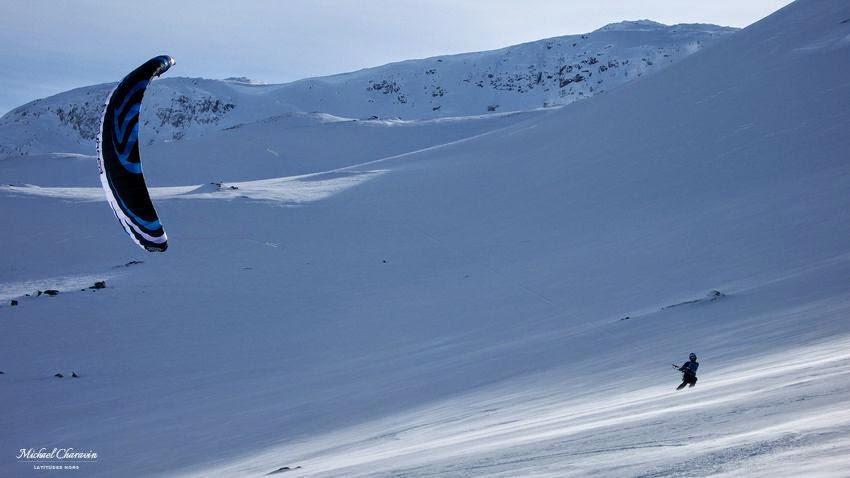 Entrainement à Finse, Norvège. Voile à caissons fermés Flysurfer Speed4 10m²