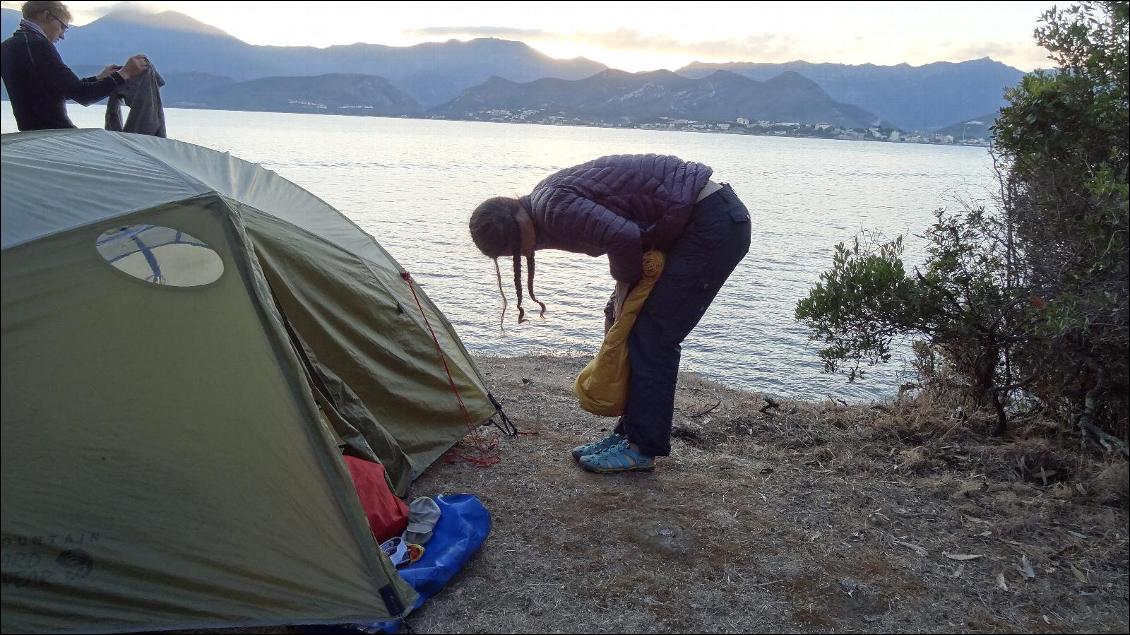 Au bivouac dans le golfe de St florent