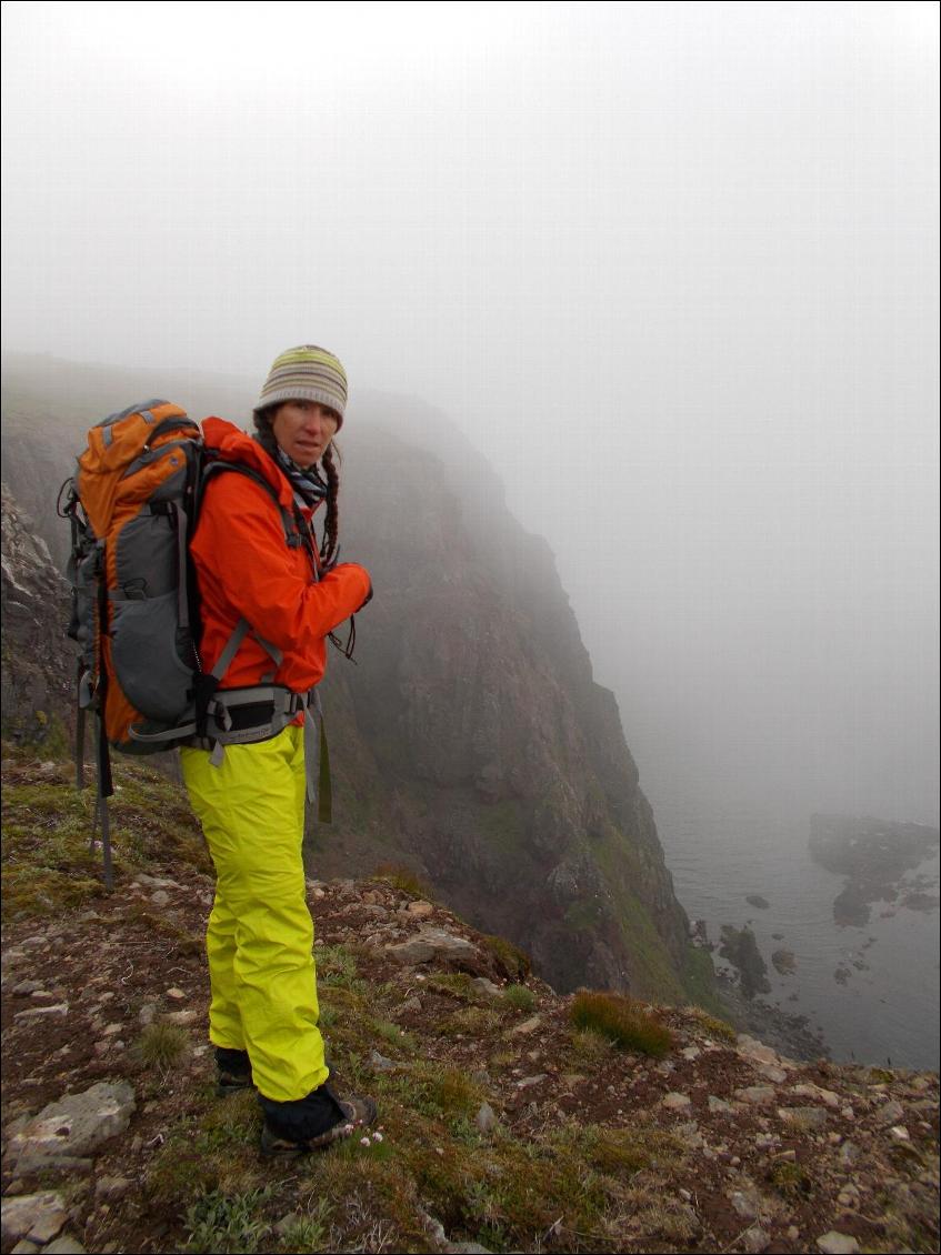 Ambiance froide et humide dans la région du Hornstrandir (Islande, fjords du nord-ouest)