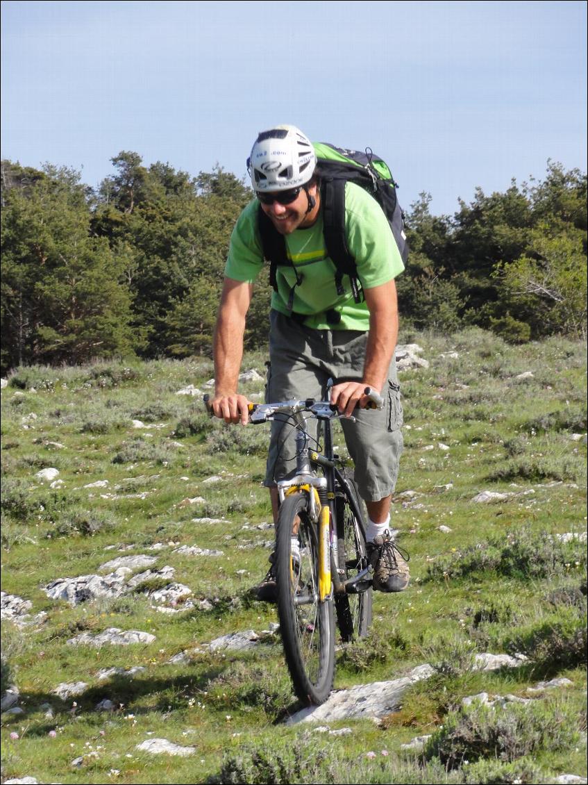 Le VTT n'est pas l'activité préférée de Fred :-)