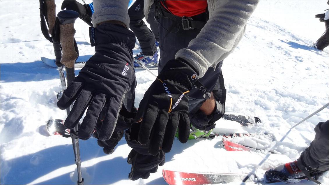 Test avec deux gants différents à chaque fois