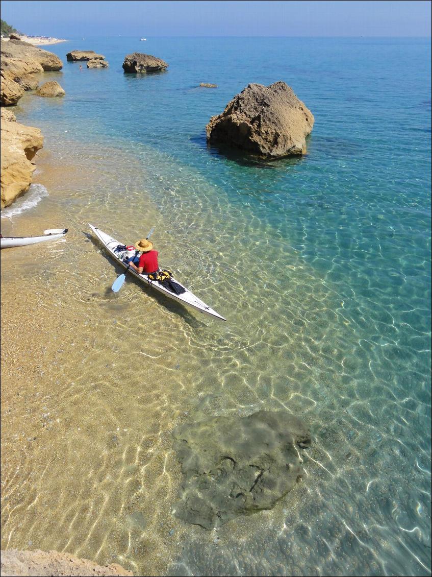 kayak de mer dans les îles Ioniennes (Céphalonie)