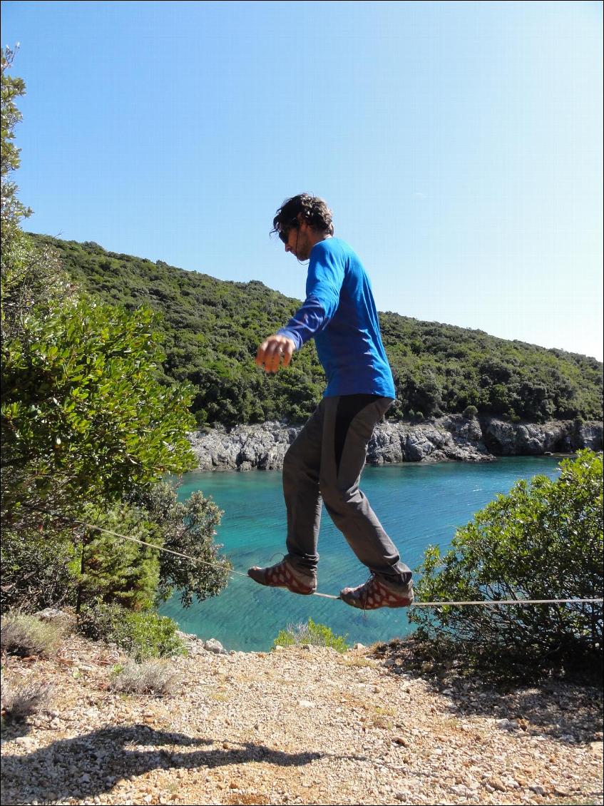 Slackline au bivouac