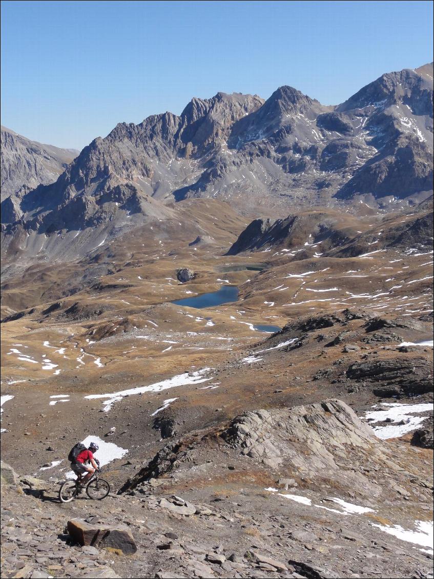 Descente depuis le col des Bataillères