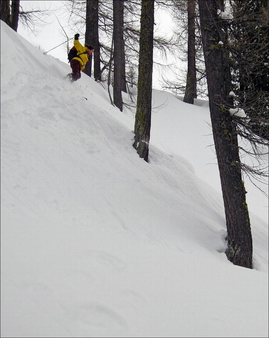 1m de poudre dans le Queyras, effet tapis volant