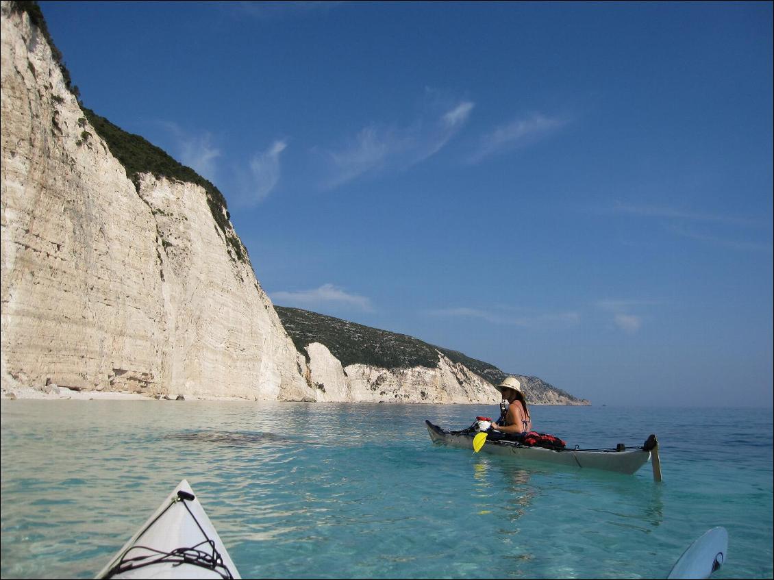 Les superbes falaises de craie de Céphalonie