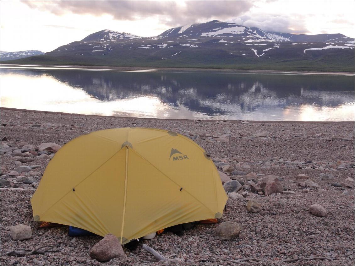 La Carbon Reflex en mode tarp en Norvège