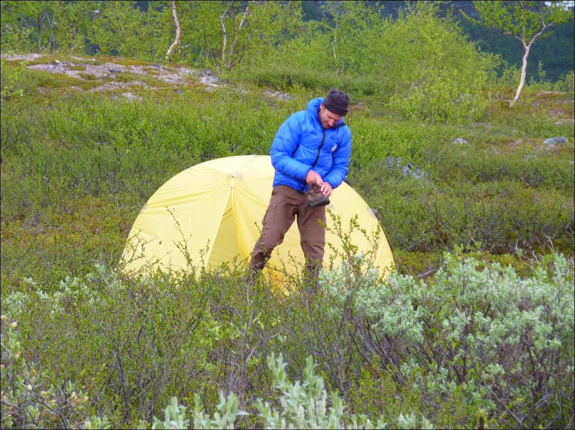 La Carbon Reflex en mode tarp en Norvège