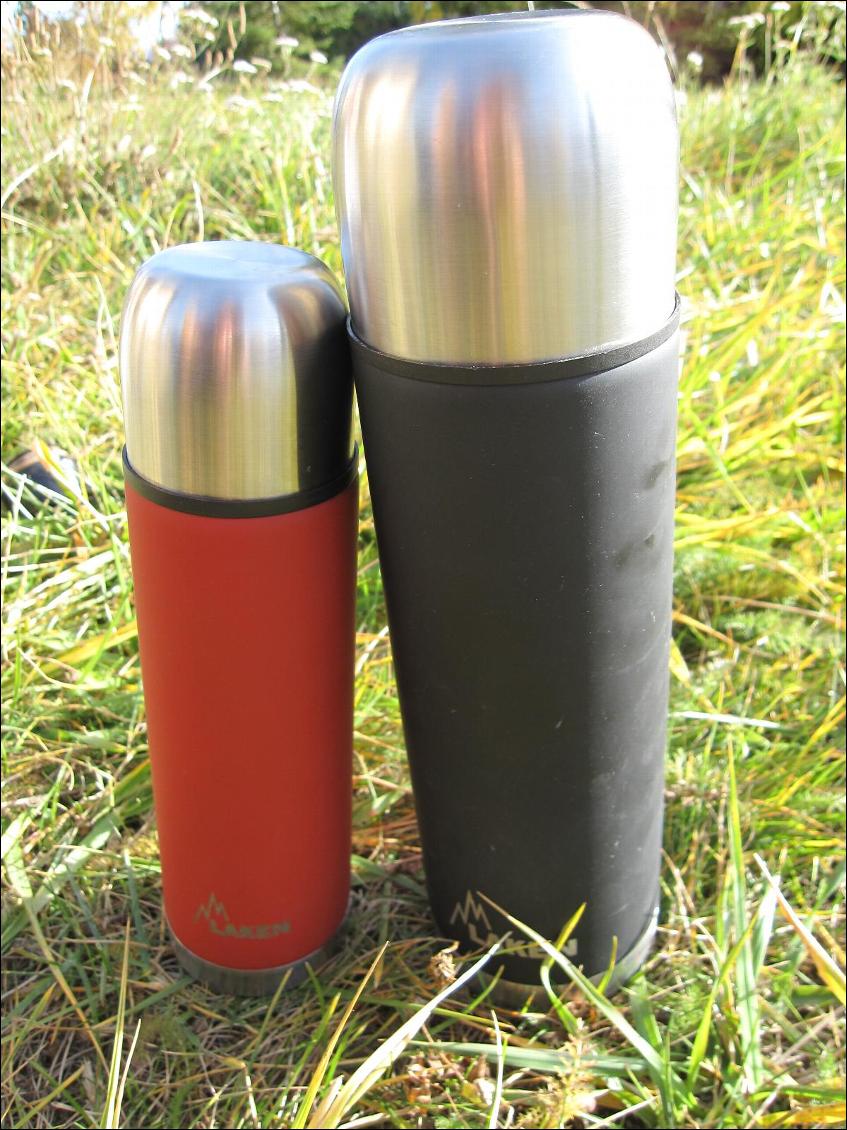 Thermos Laken : à gauche ler 0,5l et à droite le 1l