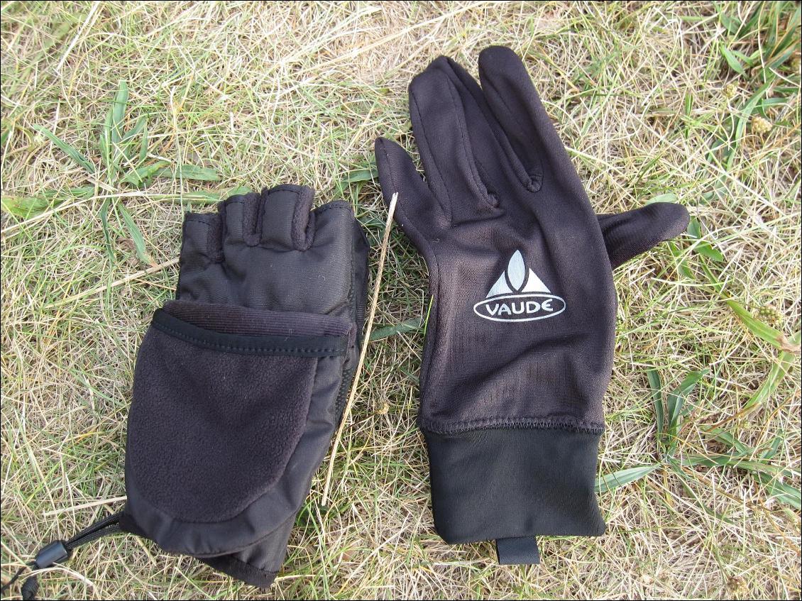 Gants / moufles 3 couches Vaude Argon event 3 in 1 glove : couches intermédiaires : moufle-mitaine et sous-gant