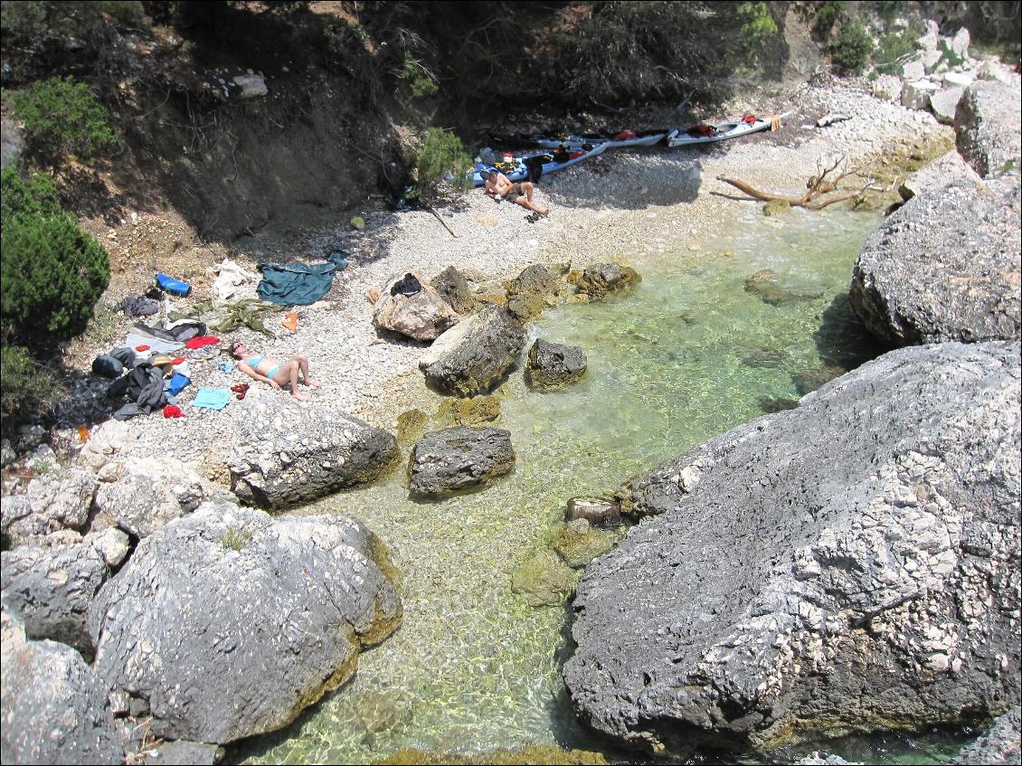 Très jolie section sauvage sur le sud de Peljesac