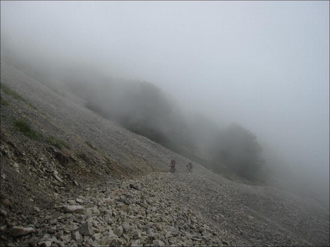 Descente par le col naturel (variante)