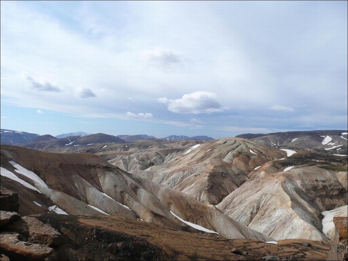 Trek Landmannalaugar-Thorsmörk : un peu après Hrafntinnusker