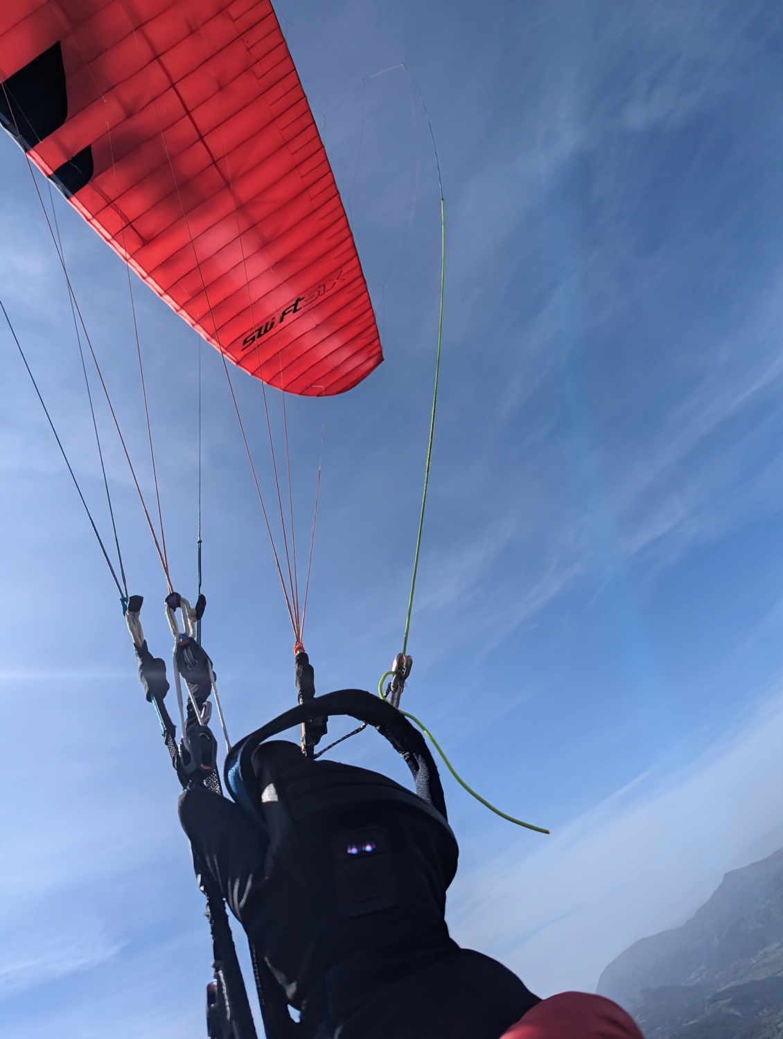 Parapente hivernal : chauffage au max :-)